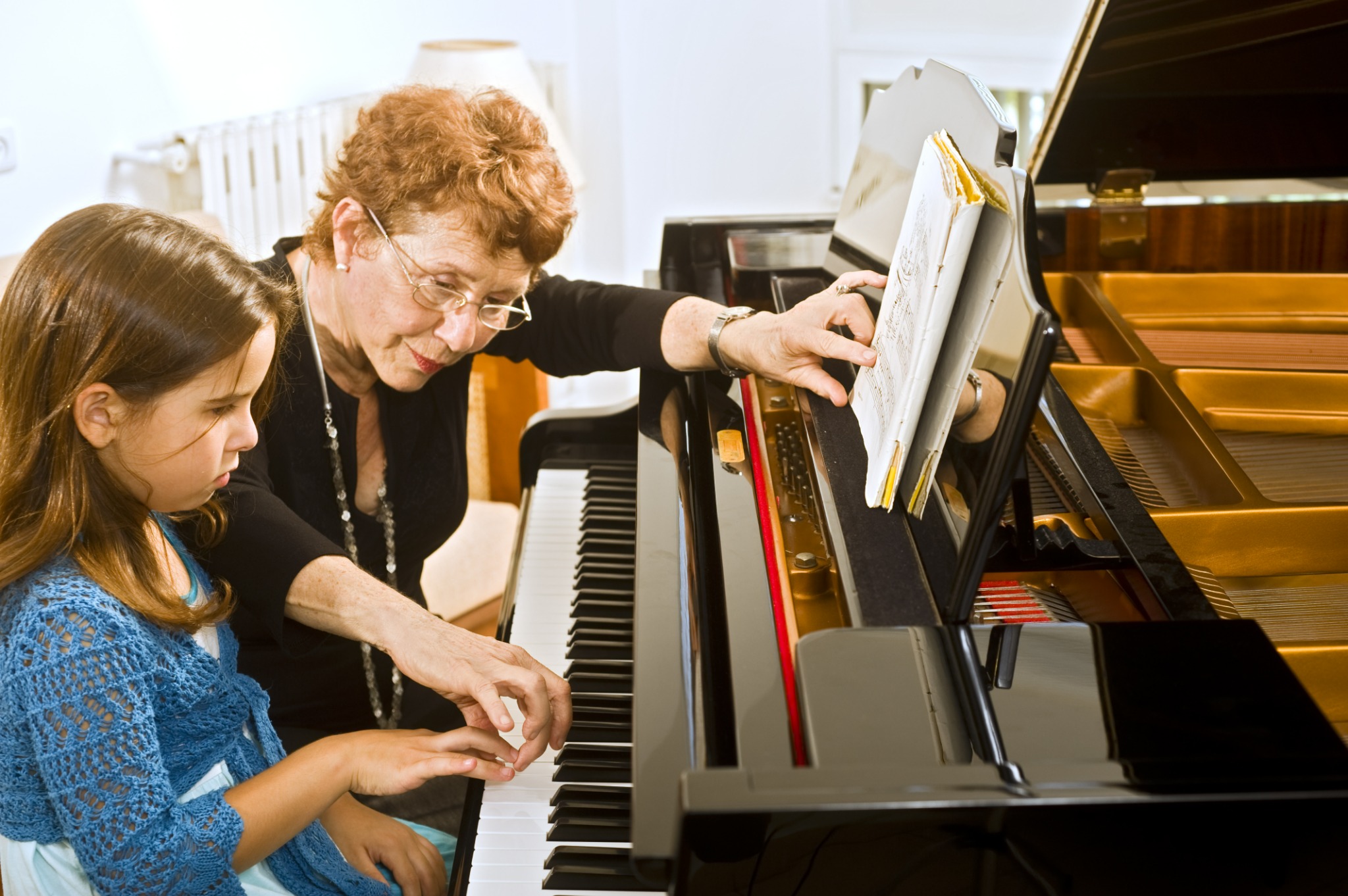 Young piano students
