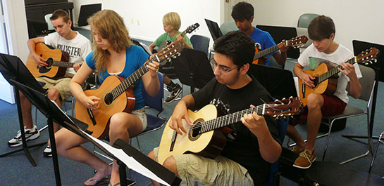 Teen guitar group